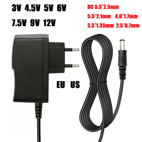 Power Adapter DC 3V 4.5V 5V 6V 7.5V 9V 12V AC100-240V Universal Converter Supply for LED Strip Light  CCTV Camera ► Photo 1/6