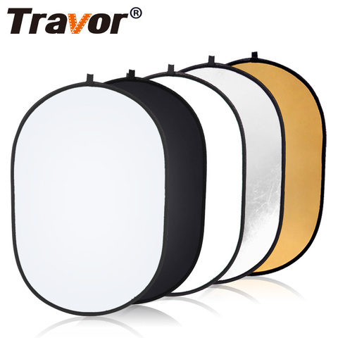 Travor 60x90cm Oval Reflector Portable Photography Studio Photo Collapsible Light Reflector for Outdoor studio reflector ► Photo 1/6