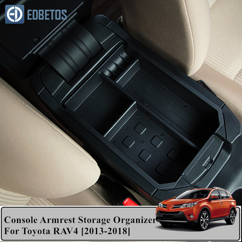 For Toyota RAV4 XA40 2013 2014 2015 2016 - 2022 Accessories Car Central Armrest Storage Box Auto Container Glove Organizer Case ► Photo 1/6