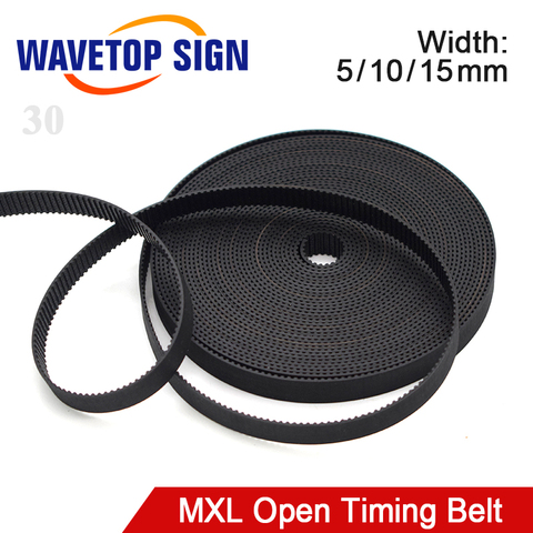 WaveTopSign MXL Open-Ended Timing Belt Width 5 10 15mm Transmission Rubber Belts For CO2 Laser Engraving Cutting Machine ► Photo 1/6