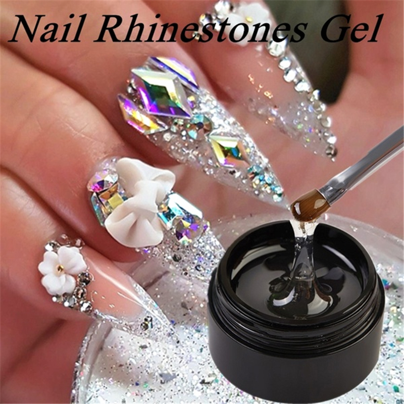 BORN PRETTY Rhinestone Glue Gel Nail Polish Set Adhesive Nail Tips Gel  Extension Acrylic Stick DIY Nail Gems Jewelry Decoration - AliExpress