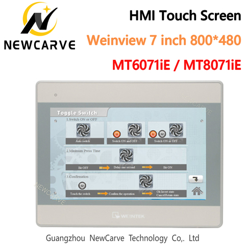 HMI Touch Screen WEINVIEW/WEINTEK MT6071iE MT8071iE 7 Inch 1024*600 Human Machine Interface Replace MT6100I NEWCARVE ► Photo 1/6