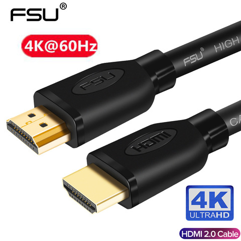 FSU Gold-plated HDMI Cable 2.0 4K 1080P Male to Male Cable 0.5m 1m 1.5m 2m 3m HDMI Switch Adapt for HDTV LCD Projector Computer ► Photo 1/6