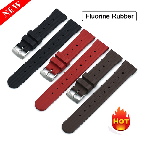 Senior Fluoro Rubber Waffle Strap For Seiko SRP777J1 Quick Release Bar Diving Watch Band New Design Waterproof Bracelet 20 22mm ► Photo 1/6