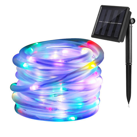 22M/12M LED Outdoor Solar Lamps 200/100 LEDs Rope Tube String Light Fairy Holiday Christmas Party Solar Garden Waterproof Lights ► Photo 1/6