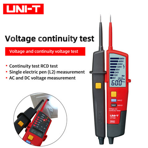 UNI-T UT18A automatic range voltmeter digital voltmeter voltage test pen with LED indication UT18B UT18C UT18D ► Photo 1/6