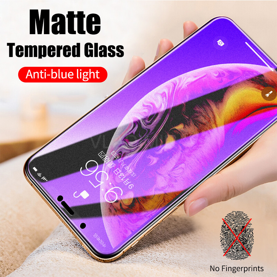 Buy Online Matte Frosted Anti Uv Tempered Glass For Iphone 12 Pro Max Mini 11 Se X Xs Xr 8 7 6 6s Plus Anti Purple Blue Screen Protector Alitools