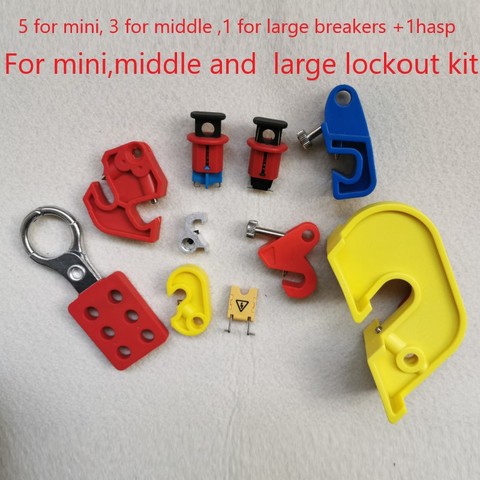 10pcs/lot full range lockout kit for multi pole MCB pis pos lockout master lockout mini breaker middle large breaker whole range ► Photo 1/4