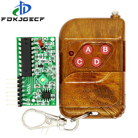 1set IC 2262/2272 4 Channel 315Mhz / 433Mhz Key Wireless Remote Control Kits Receiver module ► Photo 1/2