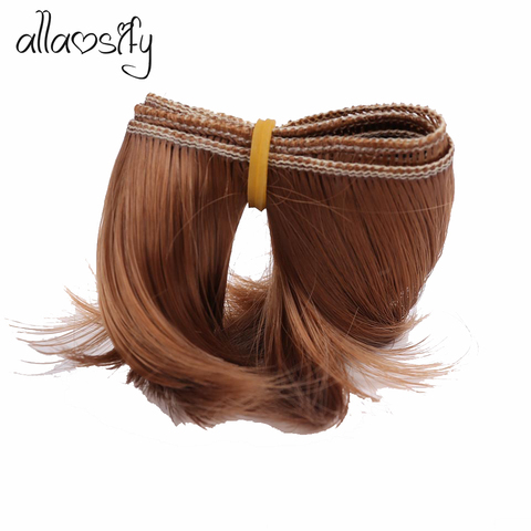 Allaosify 5cm*100cm High Temperature Heat Eesistant Doll Hair For 1/3 1/4 1/6 BJD Diy Curly Doll Wigs Free Shipping ► Photo 1/6