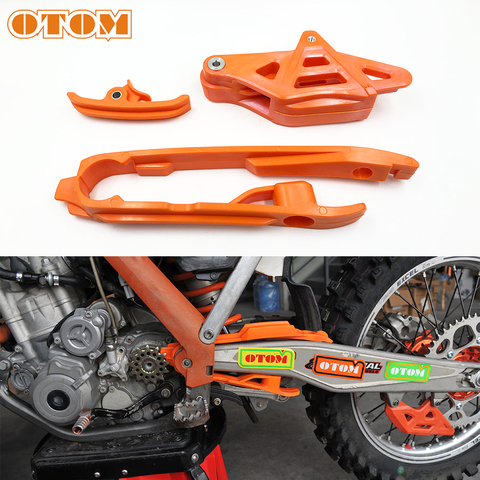 OTOM Motorcycle Swingarm Chain Slider CNC Chain Guide Guard Brake Hose Clamp Kit Dirt Bike Enduro For KTM SX SXF XCF 125 250 450 ► Photo 1/6