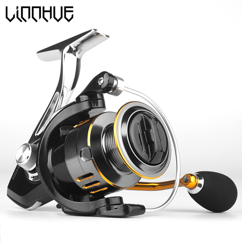 LINNHUE All Metal Fishing Reel GW2000-5000 5.2:1 8kg Max Drag Saltwater Spinning Reel For Carp Bass Stainless Steel Reel Fishing ► Photo 1/6