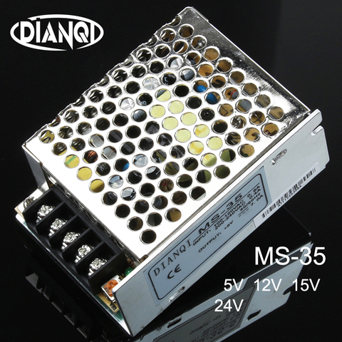 DIANQI MS-35-5 MS-35-12 MS-35-24 switching power supply unit MS-35w 5v 12v 15v 24v mini size din led ac dc converter ► Photo 1/6