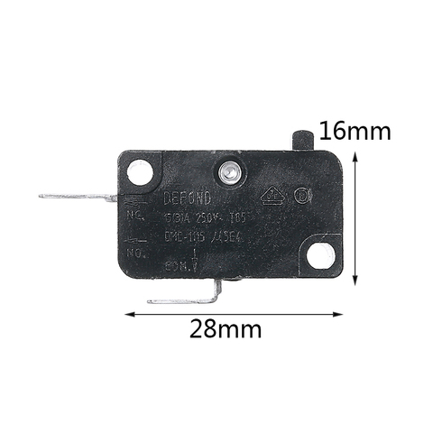 1Pc 15A DMC-1115 Micro Limit Switch Snap Action 2 Pins 15A 250VAC Momentary Switch Microswitches ► Photo 1/6