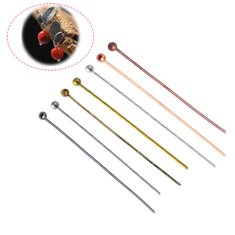 200Pcs20-50mm Head Pins Gold/Silver//Rhodium/Bronze Head Ball Pins For Jewelry Findings Making DIY Needles ► Photo 1/4