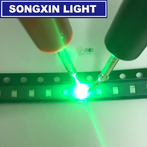 100pcs XIASONGXIN LIGHT  Green 0805 SMD LED diodes light Pure Green Emerald 520-530nm 3.0-3.4v ► Photo 1/6