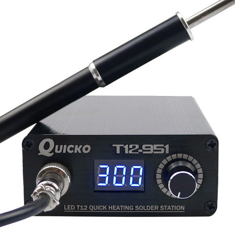 Quick Heating T12-951 LED Digital soldering station electronic Soldering Iron welding tool with M8 metal handle ► Photo 1/6