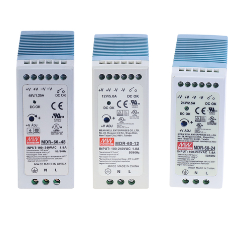 MDR-60 60W Single Output 5V 12V 15V 24V Din Rail Switching Power Supply AC/DC ► Photo 1/6