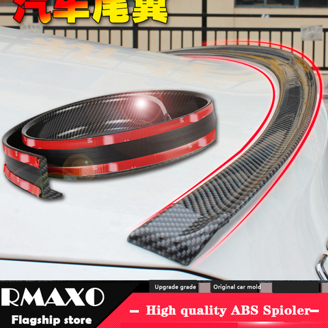 Universal Roof spoiler 1.5M Car-Styling 5D carbon rubber tail spoiler PU brazing DIY refit spoiler suitable by all type of car ► Photo 1/6