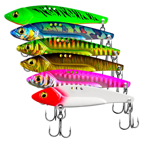 1PCS Metal VIB 5/7/12/17/20g Fishing Lure Vibration Spoon Hard Baits Crankbait Wobbler Swimbait Cicada VIB Tackle 6 Colors ► Photo 1/6