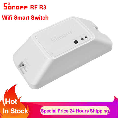 Sonoff RF R3 Wifi Smart Switch Smart Home Remote Control Timer DIY Switch with API for developer via Ewelink work with Alexa ► Photo 1/6