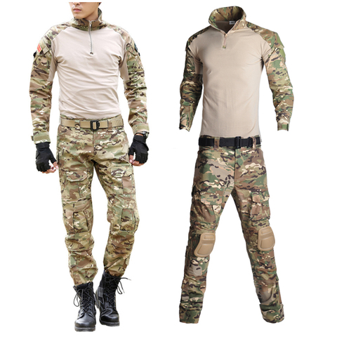 Outdoor Men Airsoft Paintball Clothing Military Shooting Uniform Tactical Combat Camouflage Shirts Men Pants Army Germen Uniform ► Photo 1/6