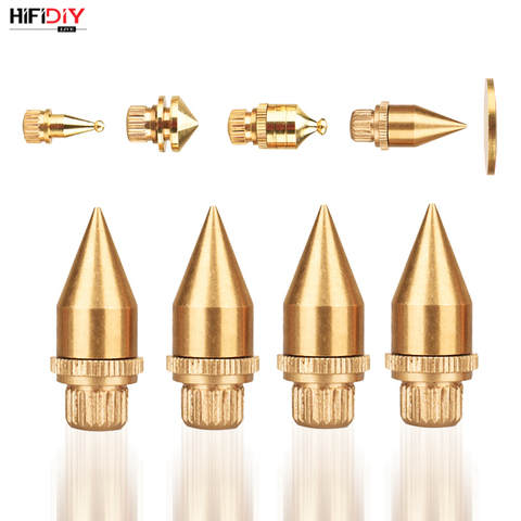 HIFIDIY LIVE 4PCS speakers Stand Feet Foot Pad speaker Pure copper gold loudspeaker box Feet Spikes Cone Floor Foot Nail C01~04 ► Photo 1/6