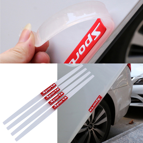 Universal Car Door Edge Protection Strips Rearview Mirror Protector Rubber Front Rear Bumper Protector Guard Scratch White Black ► Photo 1/6