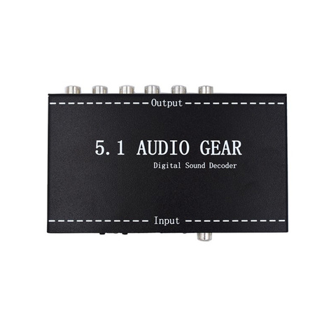 5.1 Audio Gear Digital Sound Decoder Converter DTS/AC3 to 5.1CH Analog Audio With Extra USB Input For DVD Mobile phone ► Photo 1/6