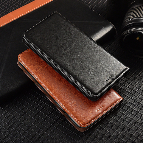 Magnet Natural Genuine Leather Skin Flip Wallet Book Phone Case Cover On For Xiaomi Pocophone Poco X3 NFC PocoX3 PocophoneX3 X 3 ► Photo 1/6