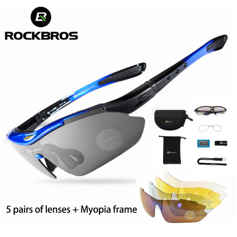 ROCKBROS Cycling Polarized glasses Bike Photochromic Outdoor Sports Sunglasses MTB PC Goggles Eyewear 5/3 Lens Bicycle Accessory ► Photo 1/6
