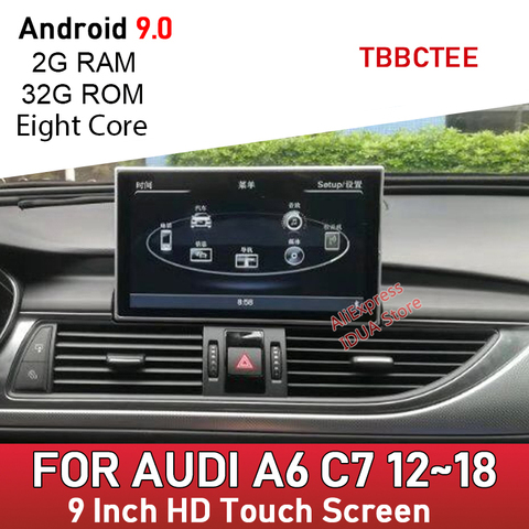 Android 9.0 8 Core 2+32GB Car Multimedia Player For Audi A6 C7 2012~2022 MMI 2G 3G RMC Auto GPS Navigation Touch Screen ► Photo 1/6