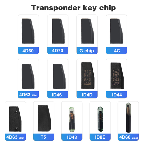 Vdiagtool 4D Id40 Id44 Id46 Id63 40Bits/80Bits Id48 Id60 Glass Id70 Id8E T5 4C G Chip Auto Transponder Remote Car Key Blank Chip ► Photo 1/1