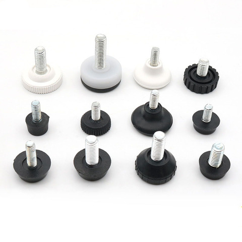 20pcs/lot Adjustable Furniture footing electrical instrument foot pad Non-slip Base Nylon Bumpers + M6 M8 M10 Thread Stem ► Photo 1/5