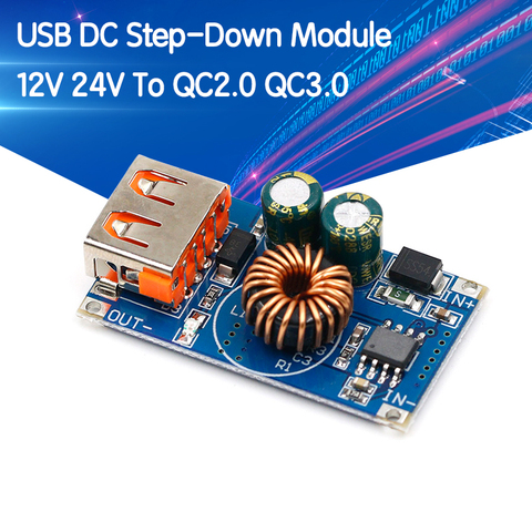 USB DC Step-Down Module 12V 24V To QC2.0 QC3.0 Fast Charge Mobile Phone Charging Board For Apple Huawei FCP Quick Charger ► Photo 1/6