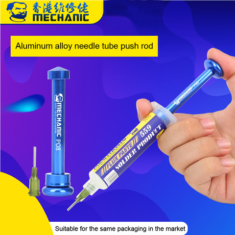 MECHANIC po8 Alloy Solder Flux Dispenser Welding Oil Booster Syringe Type Solder Paste Needle Booster Welding Propulsion Tool ► Photo 1/6