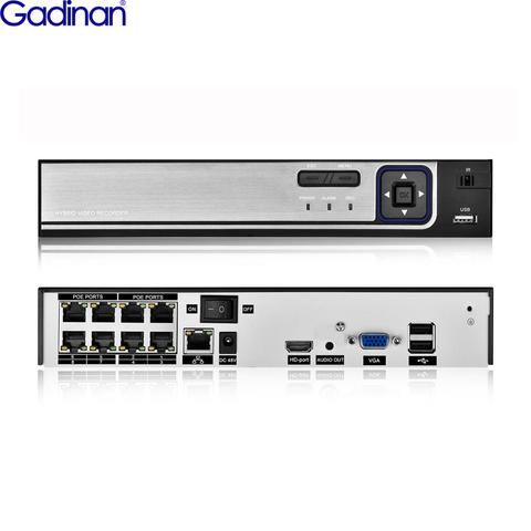 Gadinan 8CH/4CH 5MP 1080P 48V POE Face Detection NVR Audio Out Surveillance Security P2P Video Recorder For POE CCTV System ► Photo 1/6