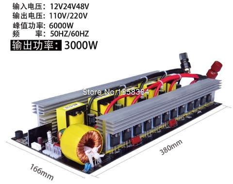 Free shipping Inversor Pure Sine Wave Power Inverter Board 300W/500W/600W/1000W/2000W/3000W Technical 12V/24V/48V Converter ► Photo 1/6