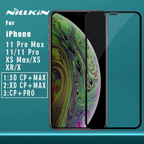 Nillkin for iPhone 11 11 Pro 11 Pro Max XS Max XR XS Glass 3D CP+ Max XD CP+ Max CP+ PRO Full Cover Tempered Glass Film ► Photo 1/6
