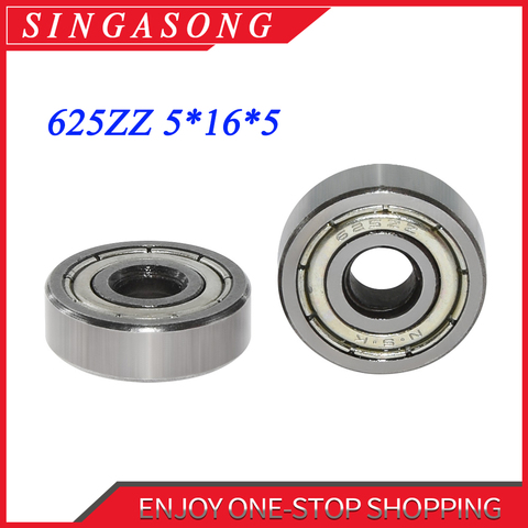 10pcs/Lot Miniature Deep Groove Ball Bearing 625ZZ 5*16*5 mm 3D Printers Parts Ball Bearings 3D Printer Accessories ► Photo 1/4