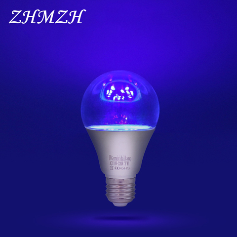 E27 LED UVC Sterilizing Lamp Bulb AC110-220V Ozone Free UV Desinfection Lamp 253.7nm Ultraviolet LED Light 5W 7W Germicidal Lamp ► Photo 1/6