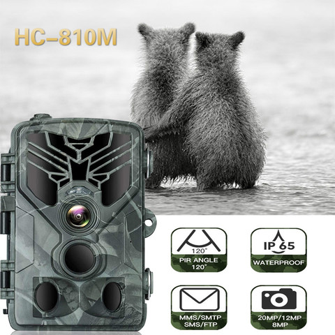 SUNTEKCAM Hunting Camera Trail Camera SMS/MMS/SMTP 2G 20MP 1080P HC810M Photo Traps 0.3s Trigger Time Trap Wildlife ► Photo 1/6