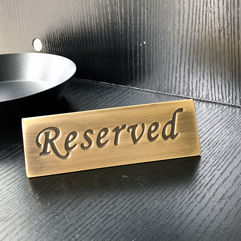 4-Pack Rustic Reserved Table Tent Sign for Reserving Seats for Wedding Receptions, Banquets and Parties - Double-Sided Design ► Photo 1/6