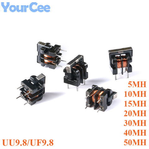 5PCS UU9.8 UF9.8 Common Mode Choke Inductor 5mH 10mH 15mH 20mH 30mH 40mH 50mH for Filter Inductance Pitch 7*8mm Copper Wire ► Photo 1/5