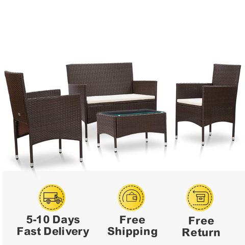 History Review On 4 Piece Outdoor Garden Lounge Set With Cushion Braided Resin 2 Seater Bench Brown Furniture Sets For Patio Terrace Aliexpress Er Benefurniture Alitools Io - Outdoor Furniture Review