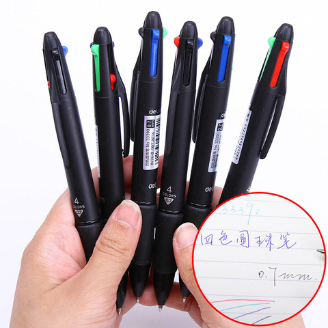 4 in 1 MultiColor Pen Creative Ballpoint Pen Colorful Retractable Ballpoint Pens Multifunction Pen For Marker Writing Stationery ► Photo 1/6