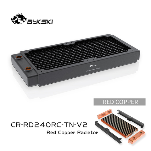 Bykski 240mm Copper Radiator RC Series High-performance Heat Dissipation 30mm Thickness for 12cm Fan Cooler, CR-RD240RC-TN-V2 ► Photo 1/6