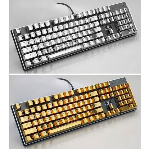 104 Keys PBT Metal Coating Painted Backlit Shot Keycaps for Mechanical Keyboard Q81E ► Photo 1/6