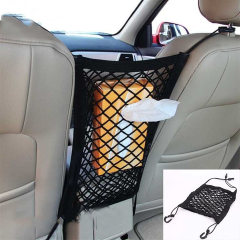 Strong Elastic Car Mesh Net Bag Between Car Organizer Seat Back Storage Bag Luggage Holder Pocket for Car Styling car ► Photo 1/6