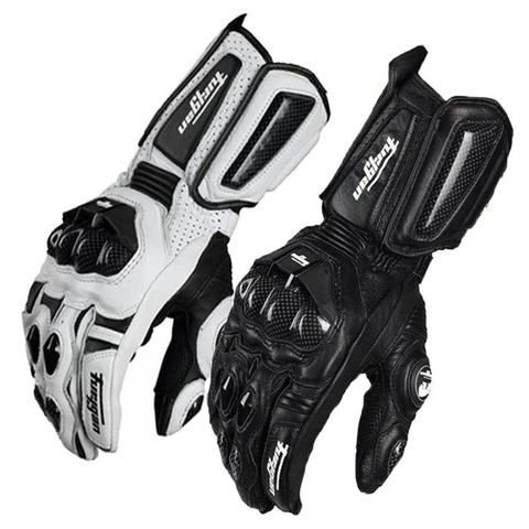 Motorcycle Gloves Breathable Leather Moto Glove Carbon Fibre Motocross Guantes Motor Riding ► Photo 1/6